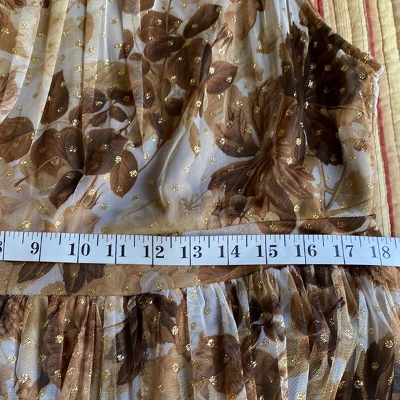 Candalite Gold Brown Tan Maxi Dress XL - Picture 7 of 9